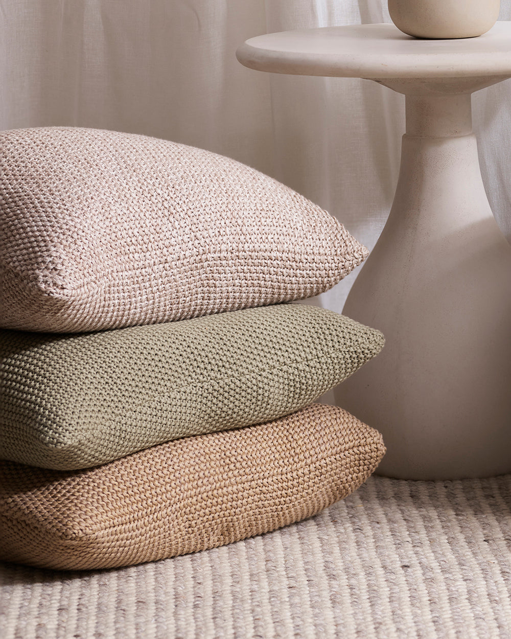 BAYA Devon Cushion - Stone/Natural Rodwell and Astor