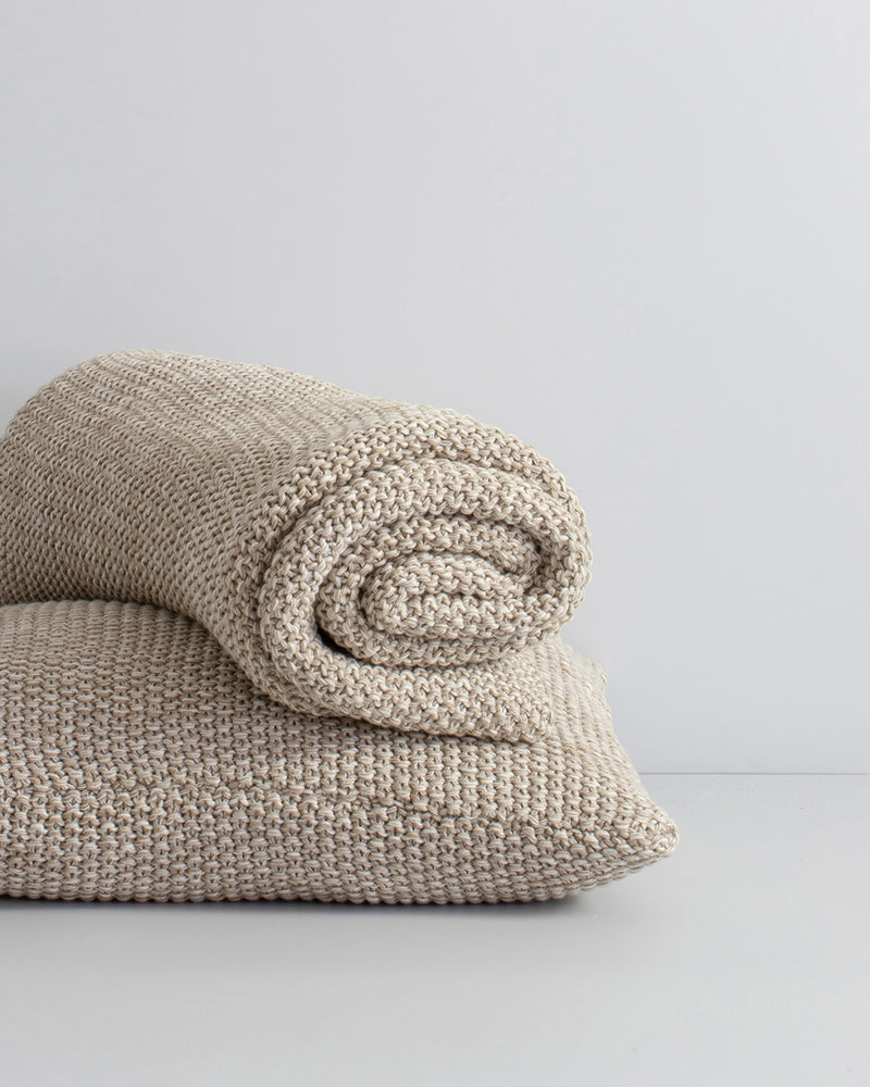 BAYA Devon Throw - Stone-Natural Rodwell and Astor