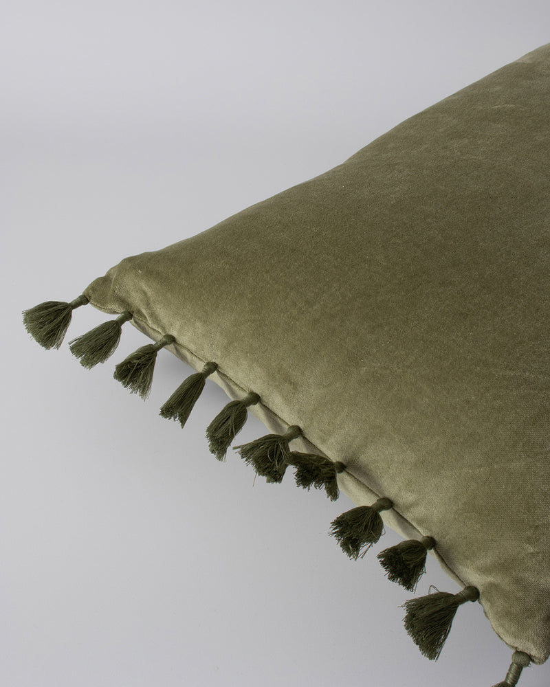 Este Velvet Cushion - Artichoke  35 x 53cm Baya Cushion Rodwell and Astor Modern Eclectic Style Brunswick Melbourne