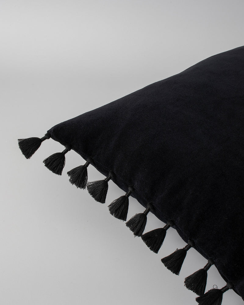 Este Velvet Cushion - Black - 35 x 53cm - BAYA Cushions Rodwell and Astor Modern Eclectic Style Brunswick Melbourne