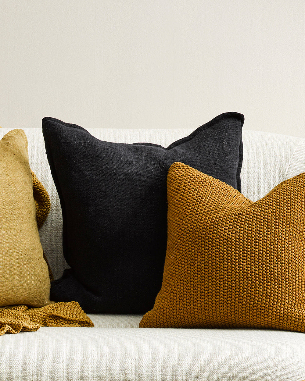 Flaxmill Linen Cushion - Black