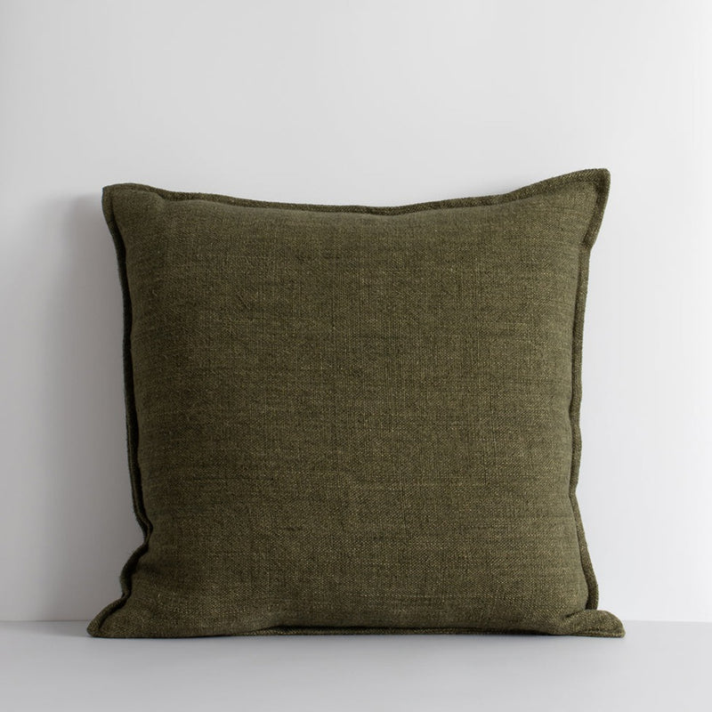 Flaxmill Linen Cushion - Winter Moss