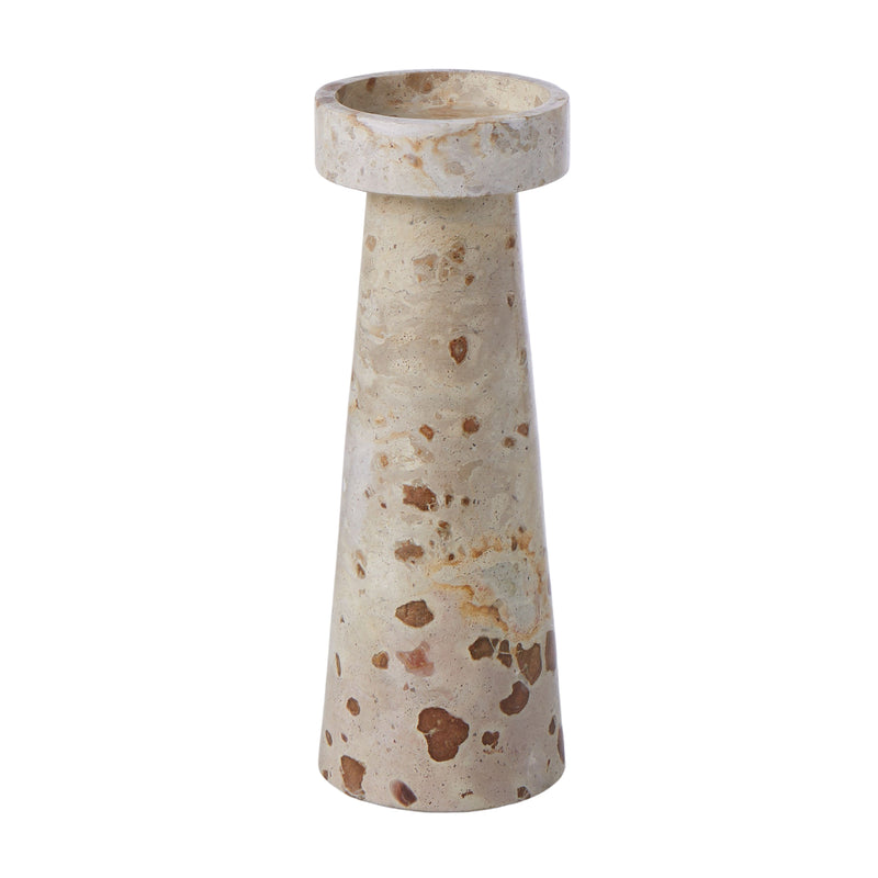 Grand Designs Caprani Marble Candle Holder 25cm - Beige