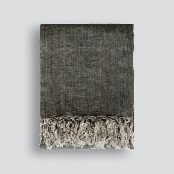 Indira Linen Throw - Nori