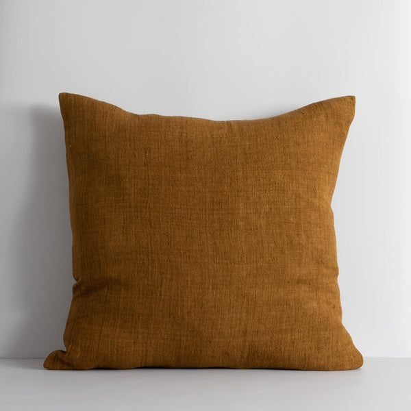 Indira Linen Cushion - Tobacco