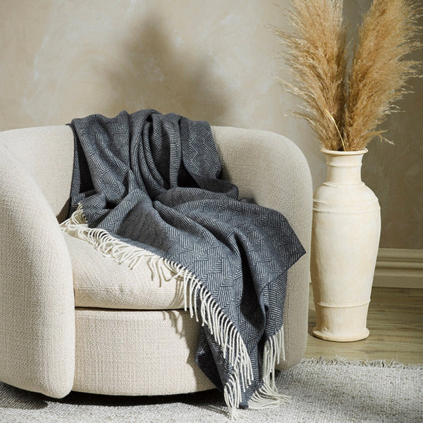 Lana 100% NZ Wool Throw - Moss Rodwell and Astor Modern Eclectic Style BAYA Stockist Brunswick Melbourne