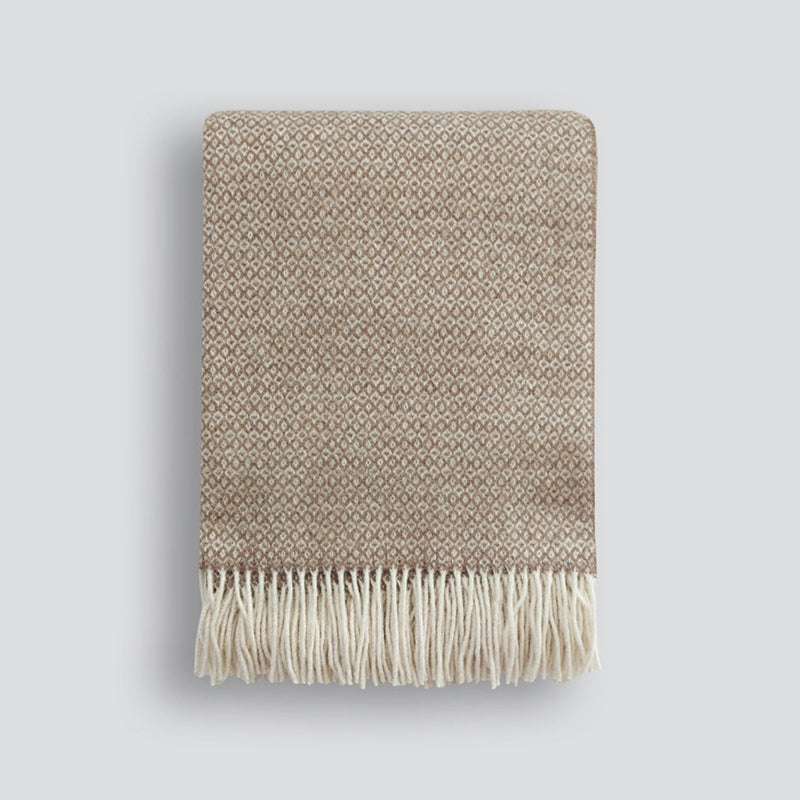 BAYA Littano Merino Wool Throw - Carob