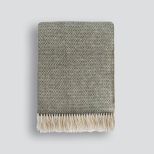 BAYA Littano Merino Wool Throw - Kale