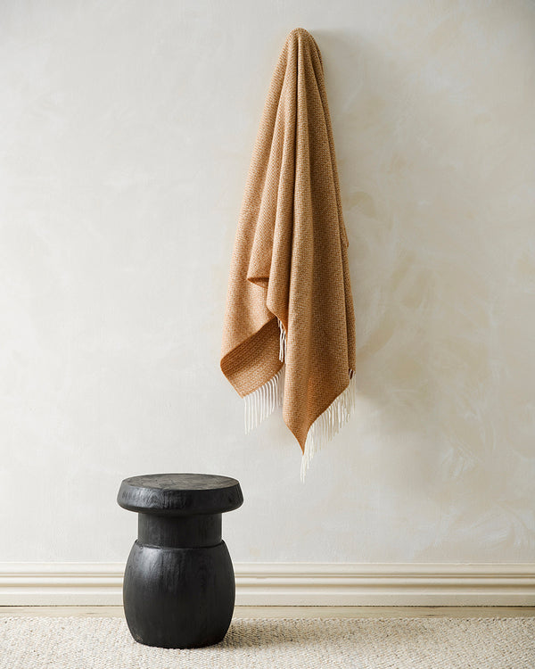 BAYA Littano Merino Wool Throw - Latte