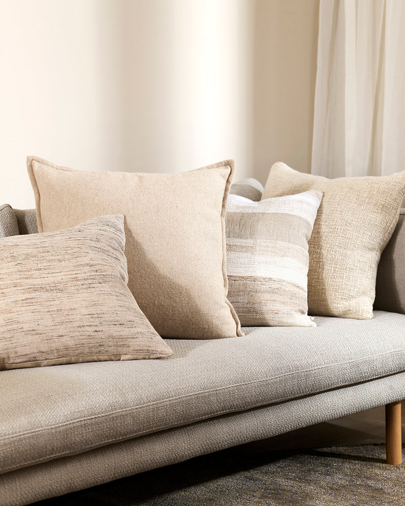 Maximus Wool Blend Cushion - Oat - 55x55cm Brunswick Cushions Rodwell and Astor Modern Eclectic Style