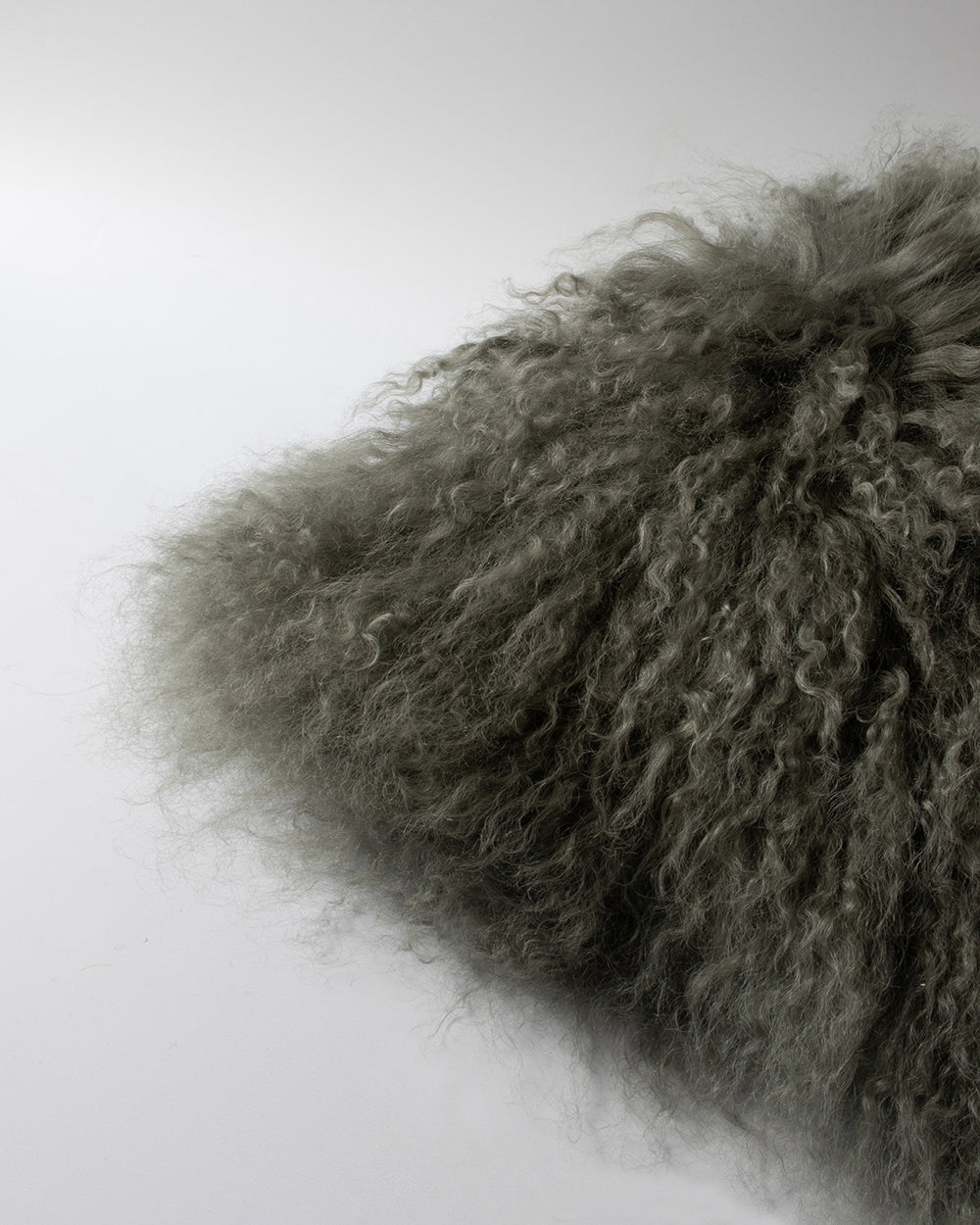 Rodwell and Astor - BAYA Meru Cushion - Tibetan Lamb Hide - Kelp