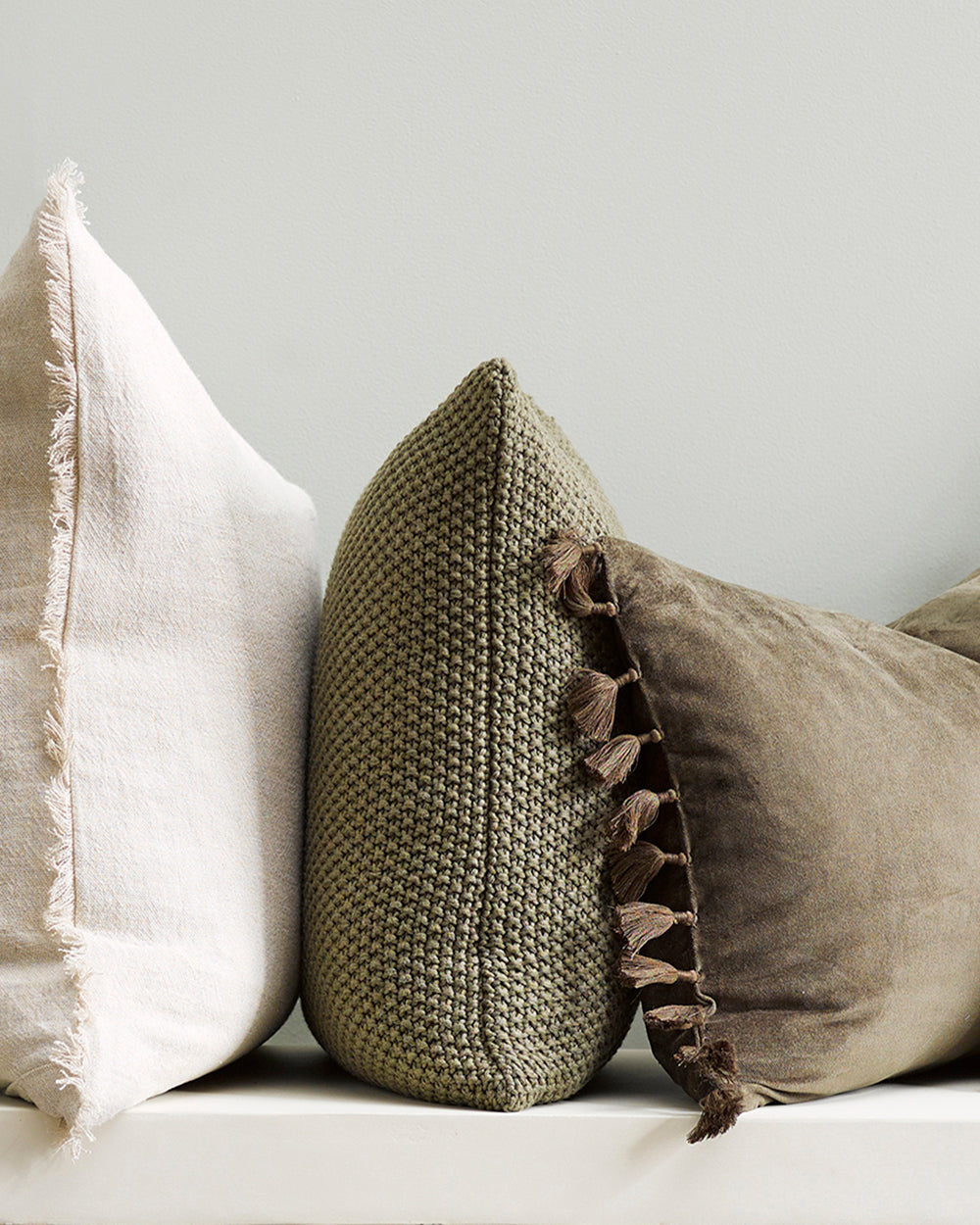 BAYA Milford Moss Stitch Cushion - Mangrove