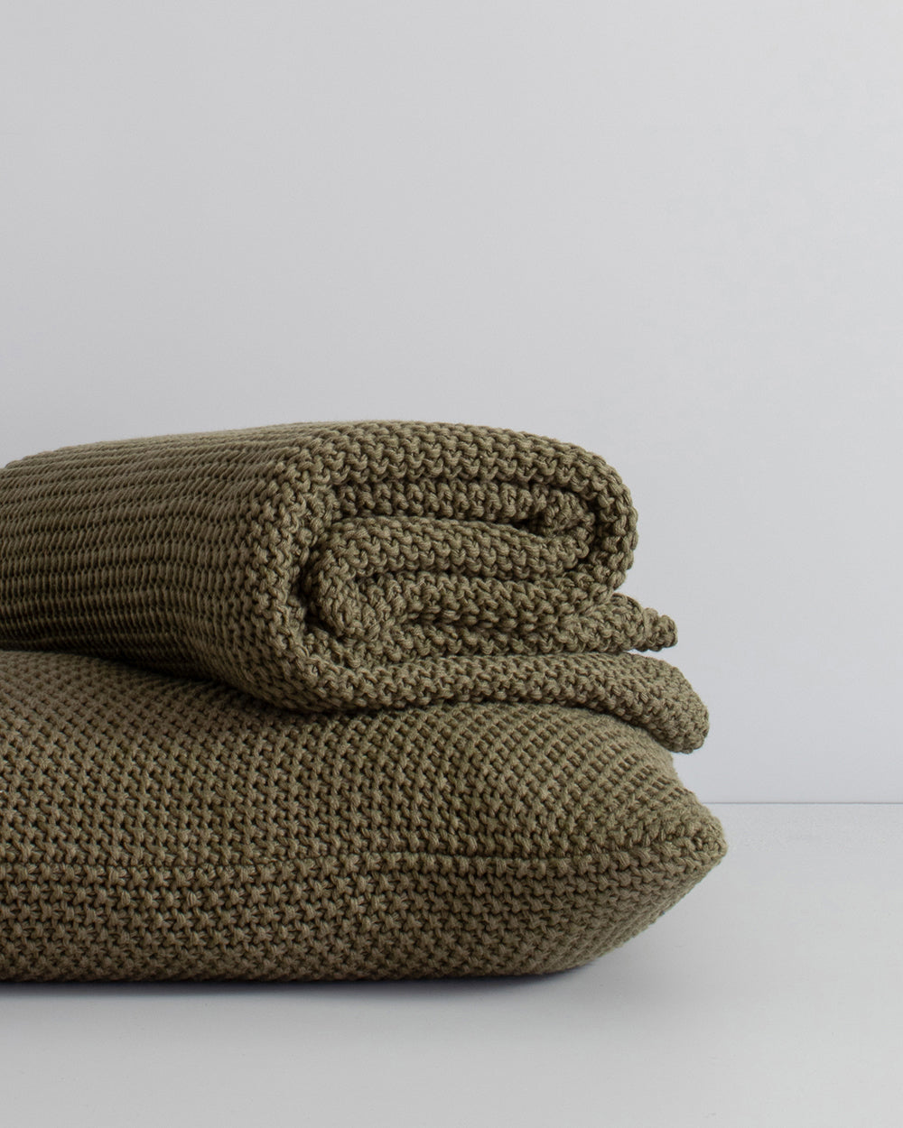 BAYA Milford Moss Stitch Cushion - Mangrove