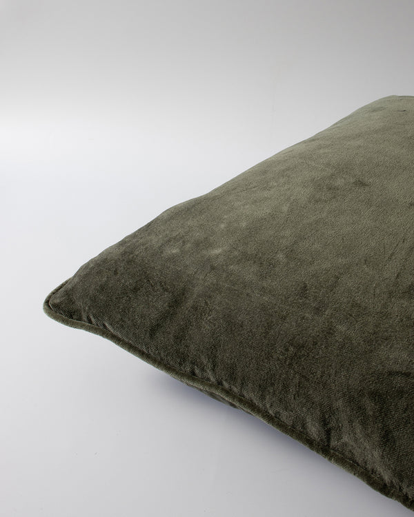 BAYA Montpellier Velvet Cushion - Caper