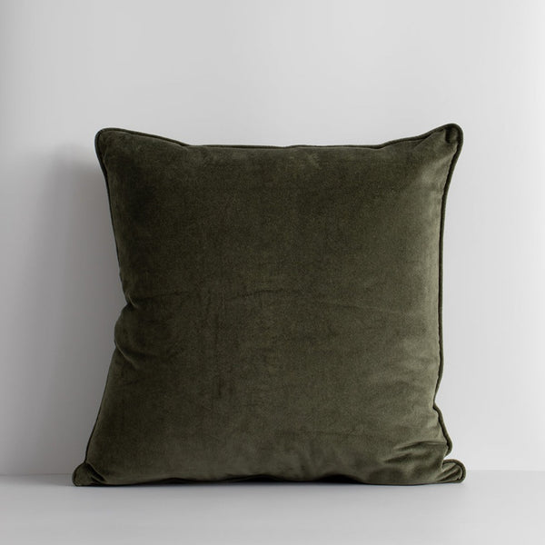 BAYA Montpellier Velvet Cushion - Caper