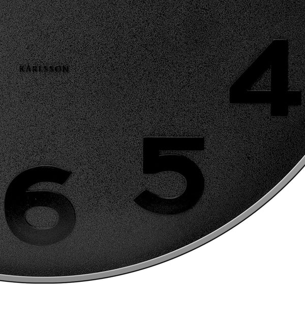 Rodwell and Astor - Karlsson Mr Black Wall Clock 38cm - Black
