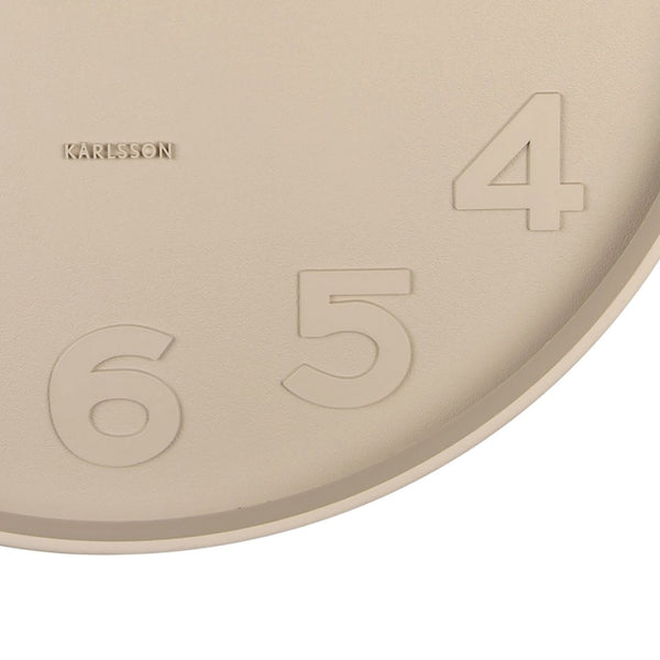 Rodwell and Astor - Karlsson Mr Brown Wall Clock 38cm - Sand Brown