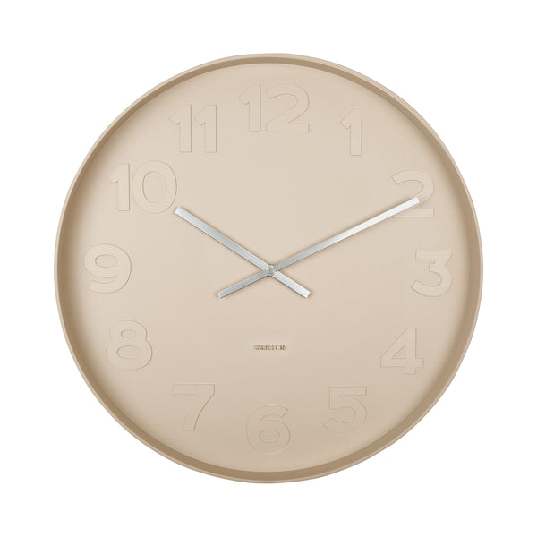 Rodwell and Astor - Karlsson Mr Brown Wall Clock 51cm - Sand Brown