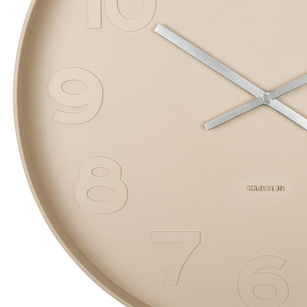 Rodwell and Astor - Karlsson Mr Brown Wall Clock 51cm - Sand Brown