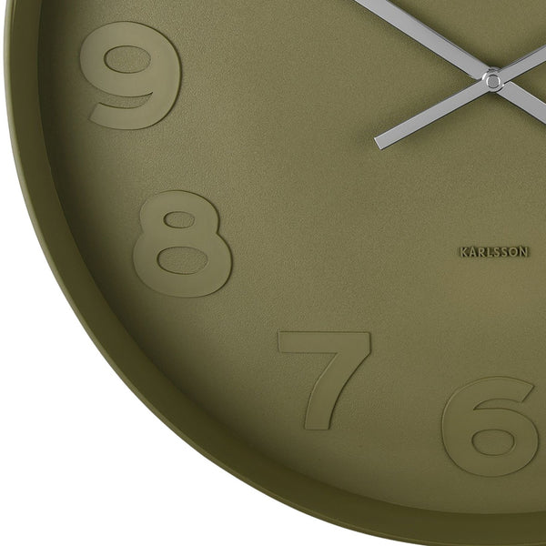 Rodwell and Astor - Karlsson Mr Green Wall Clock 51cm - Moss Green