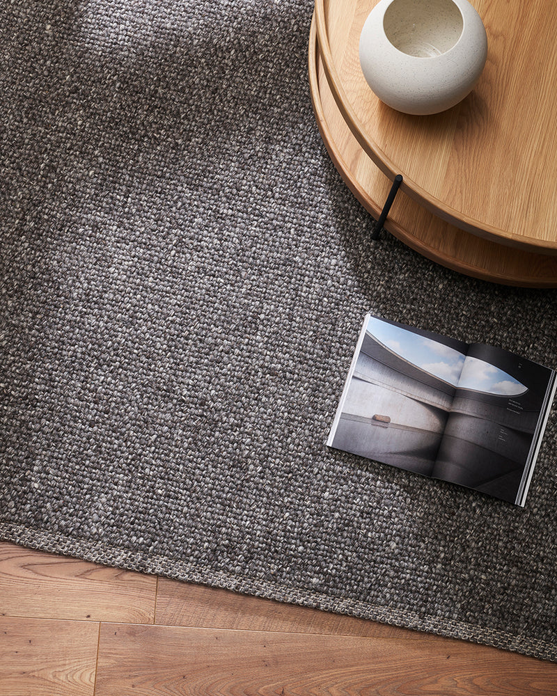 Nebraska Floor Rug - Charcoal Handwoven Natural Fibre rugs Rodwell and Astor