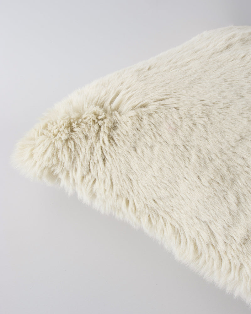 Rodwell and Astor - BAYA Pele Faux Fur Cushion - Ecru