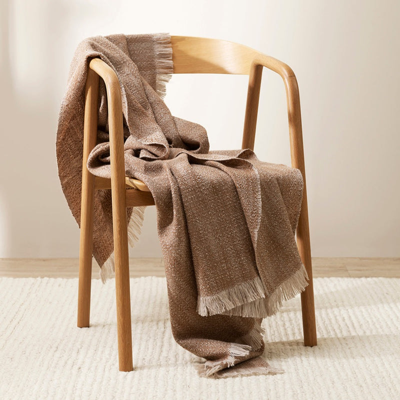 Perendale 100% Wool Throw - Cinnamon Rodwell and Astor Modern Eclectic Style Baya Stockist Brunswick Melbourne