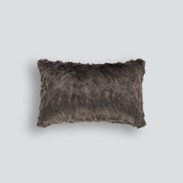 Rodwell and Astor - HEIRLOOM Pewter Chinchilla Faux Fur Cushion - 30x45cm