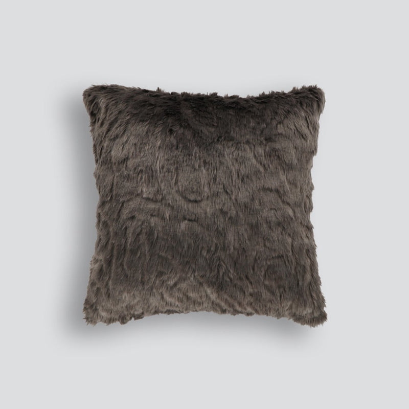 Rodwell and Astor - HEIRLOOM Pewter Chinchilla Faux Fur Cushion - 45cm