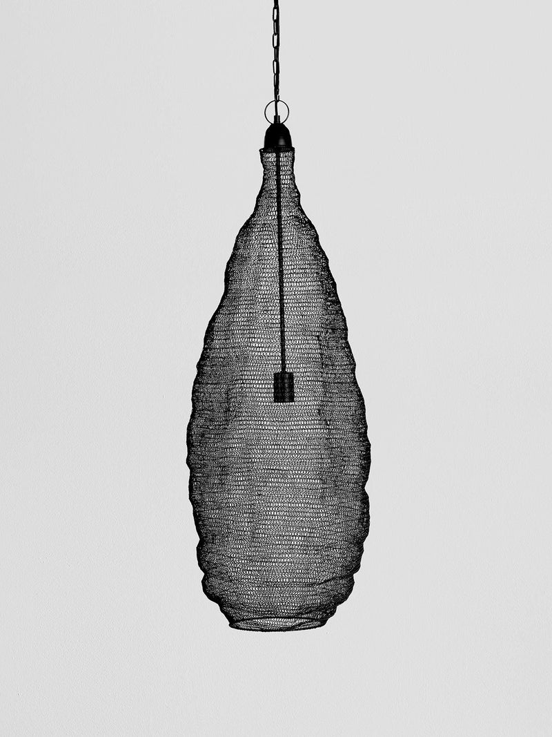 Black wire shop pendant light