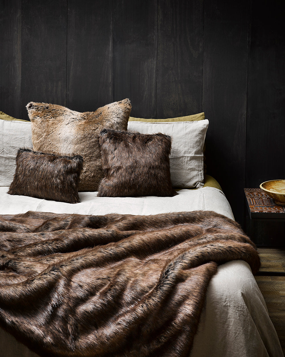 Rodwell and Astor - HEIRLOOM Sable Faux Fur Cushion - 65cm