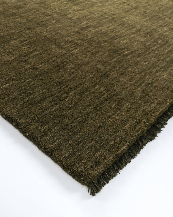 Sandringham Handknotted Wool Rug - Moss