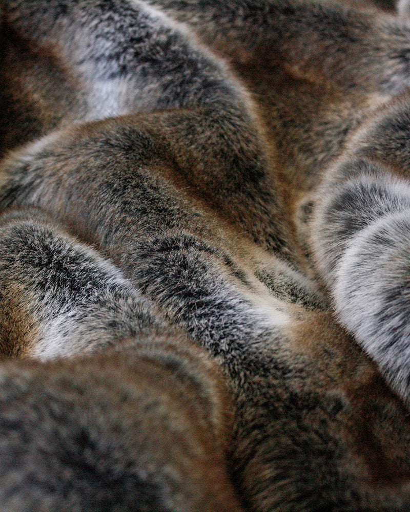 Rodwell and Astor - HEIRLOOM Striped Elk Faux Fur Cushion - 30x45cm