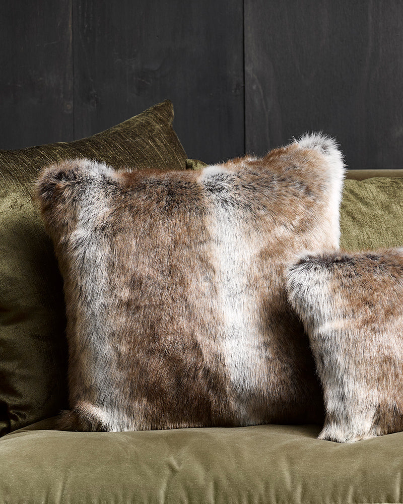 Rodwell and Astor - HEIRLOOM Striped Elk Faux Fur Cushion - 45cm