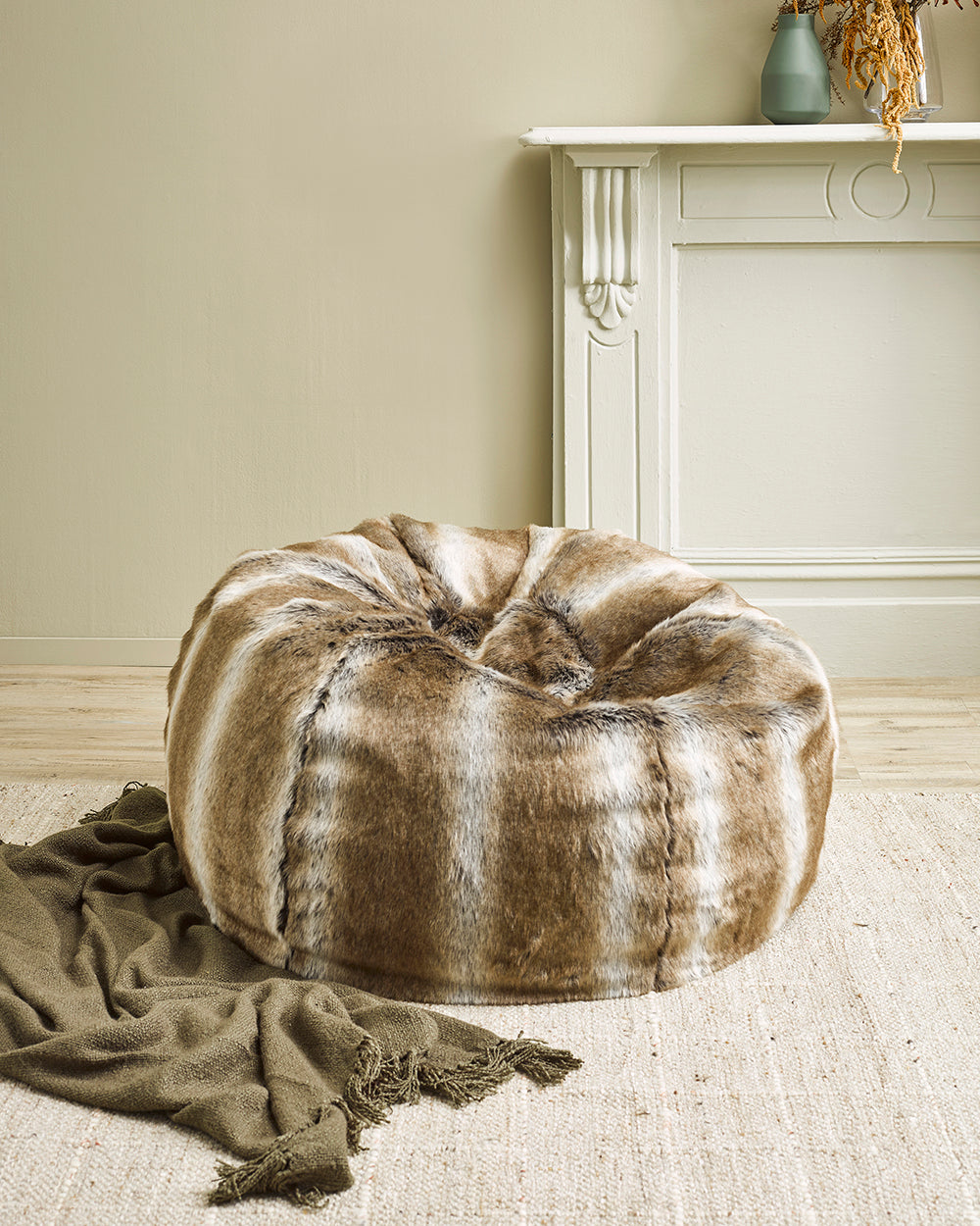 Rodwell and Astor - HEIRLOOM Striped Elk Faux Fur Throw 