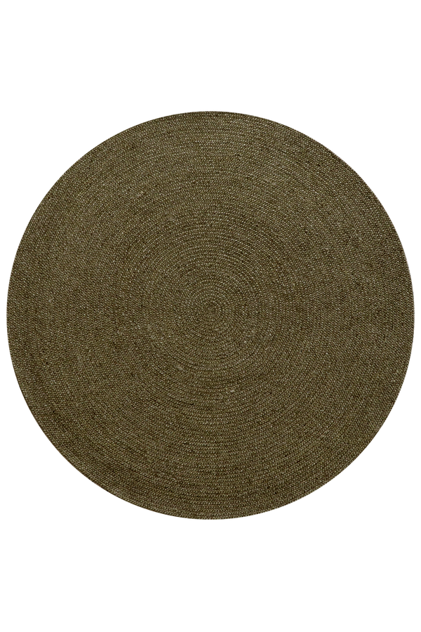 BAYA Tairua Round Floor Rug - Moss Green