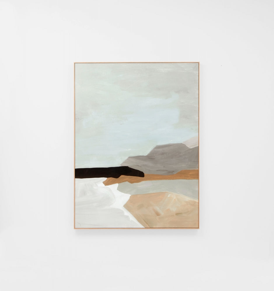 Tranquil Coastline Canvas Print - Grey
