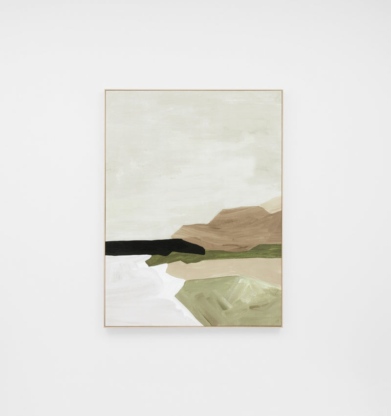 Tranquil Coastline Canvas Print - Olive