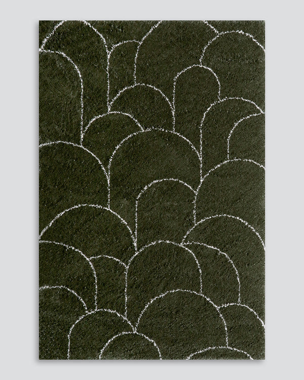 OLLO Nomad Turret Synthetic Rug - Olive - 160 x 230cm Rodwell and Astor Brunsiwck