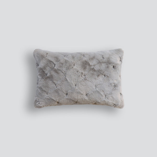 HEIRLOOM Valentina Faux Fur Cushion - Grey - 30 x 45cm
