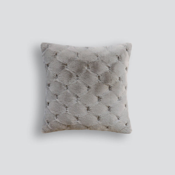 HEIRLOOM Valentina Faux Fur Cushion - Grey - 45cm