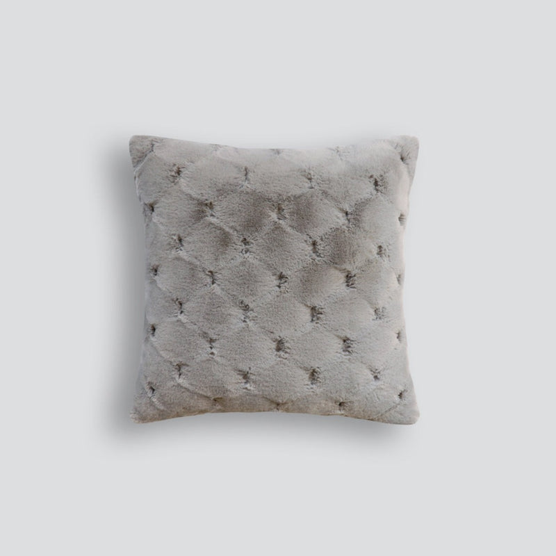 HEIRLOOM Valentina Faux Fur Cushion - Grey - 45cm