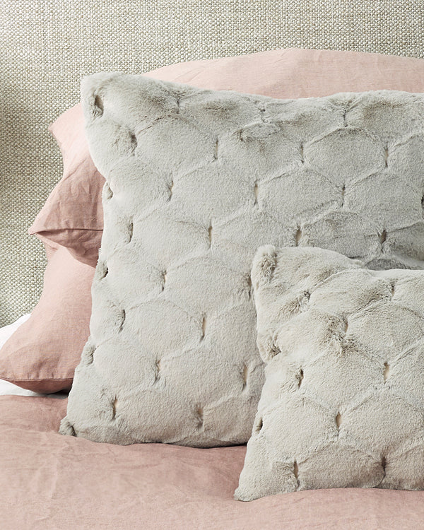 Rodwell and Astor - Heirloom Valentina Faux Fur Cushion - Grey - 65cm