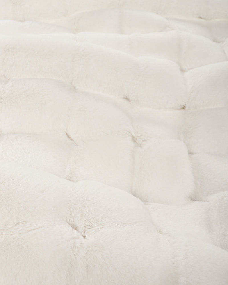 Rodwell and Astor - Heirloom Valentina Faux Fur Cushion - White - 30 x 45cm