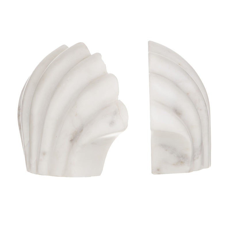 Rodwell and Astor - Shellis White Marble Bookends