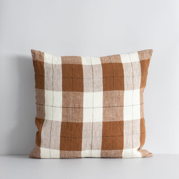 Willis Cushion - Tobacco/Ivory 50 x 50cm Rodwell and Astor