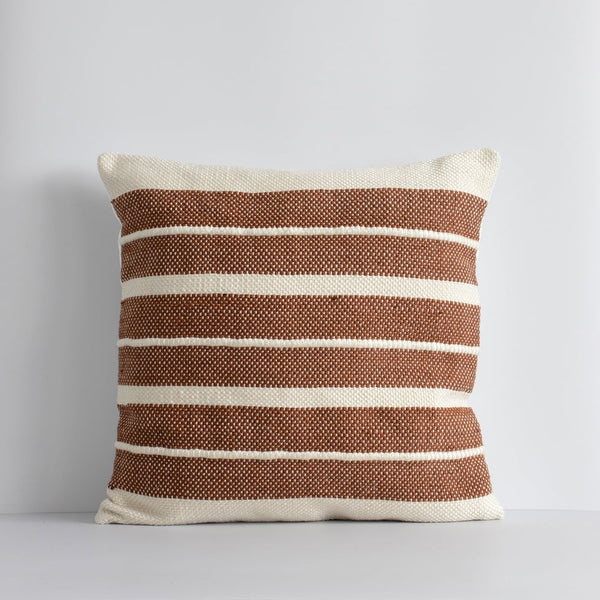 BAYA Wyatt In & Outdoor Cushion - Tobacco/Ivory